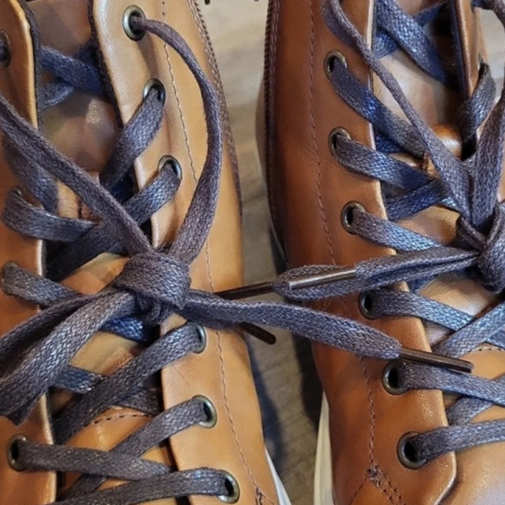 Jousen Leather High-Top Dress Sneakers, Size 8 - Picture 10 of 15